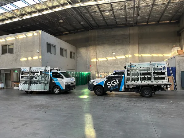 Sydney Glass Installations service vans and team ready for dispatch